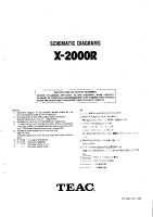 Teac X-2000R-Schematic 